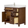 Custom image for Dark Walnut with Brushed Nickel Trim / Giotto Quartz / No Mirror
