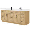 Custom image for Rift Oak with Matte Black Trim / White Cultured Marble / No Mirror