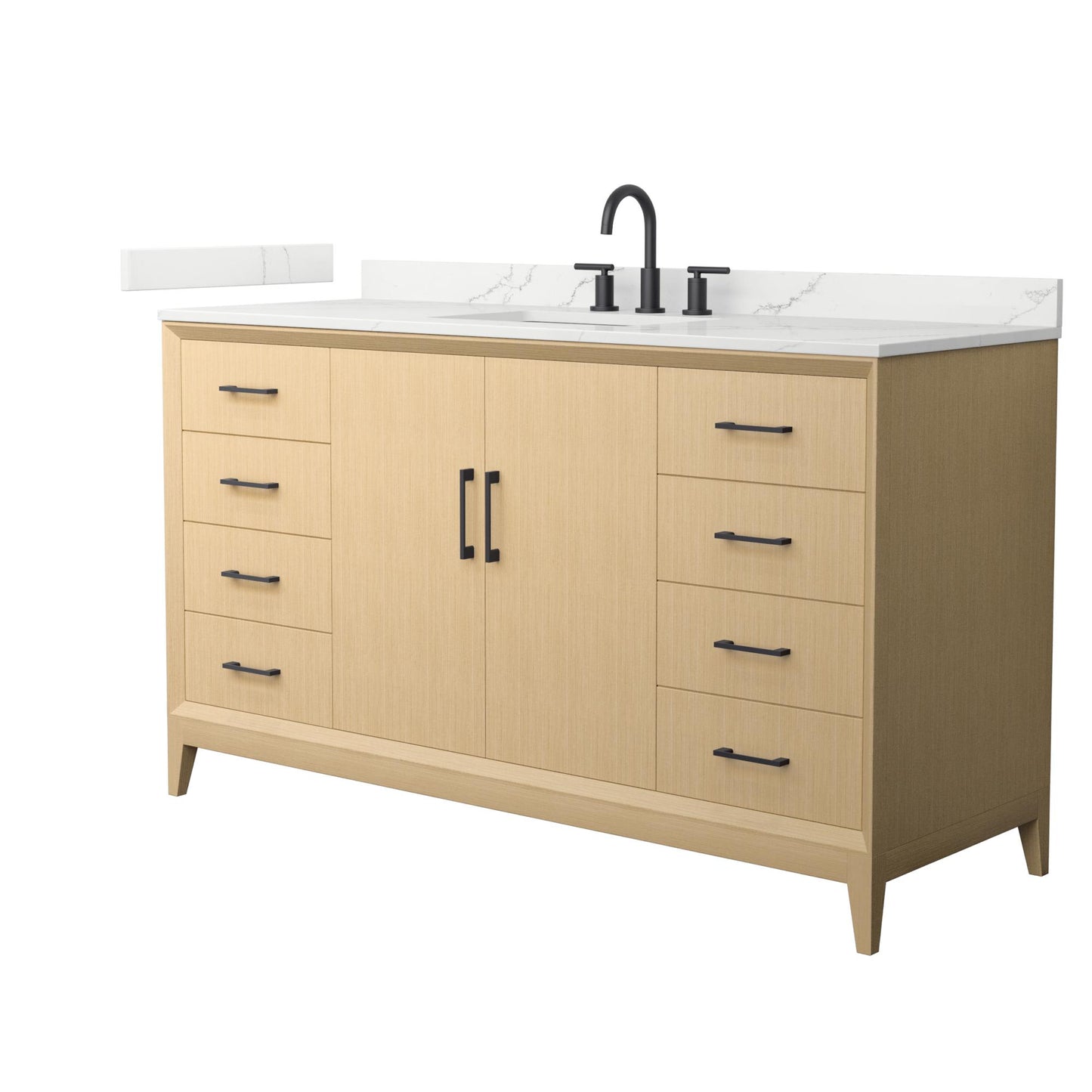 Janna Bathroom Vanity with Countertop 60 inch Single Sink 3-hole Faucet Setup