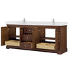 Custom image for Dark Walnut with Polished Chrome Trim / White Cultured Marble / No Mirror
