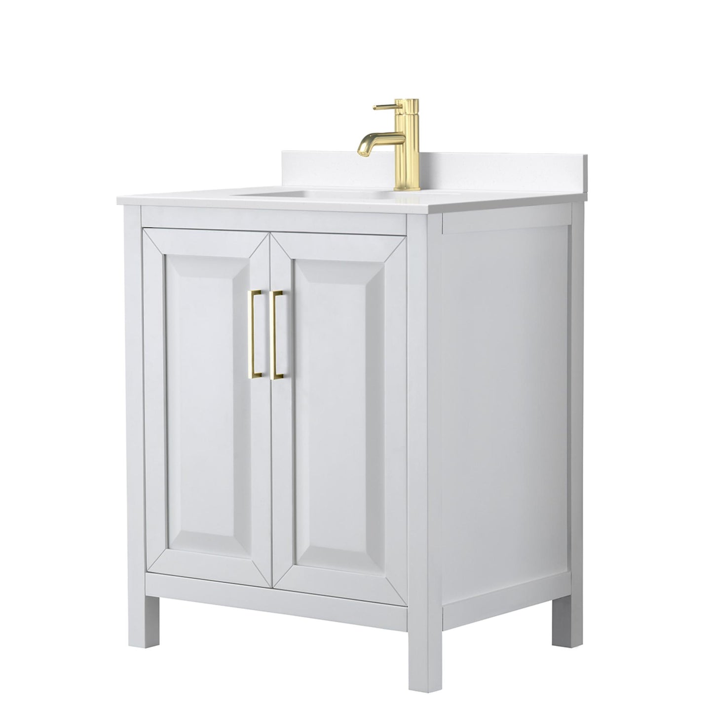 Daria Bathroom Vanity with Countertop 30 inch Single Sink Single hole Faucet Setup