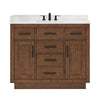 Custom image for Dark Oak with Matte Black Trim / White Quartz / No Mirror