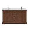Custom image for Dark Walnut with Matte Black Trim / Giotto Quartz / No Mirror