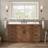 Custom image for Dark Oak with Matte Black Trim / Giotto Quartz / No Mirror