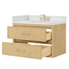 Custom image for Scandinavian Oak with Satin Bronze Trim / Giotto Quartz / No Mirror
