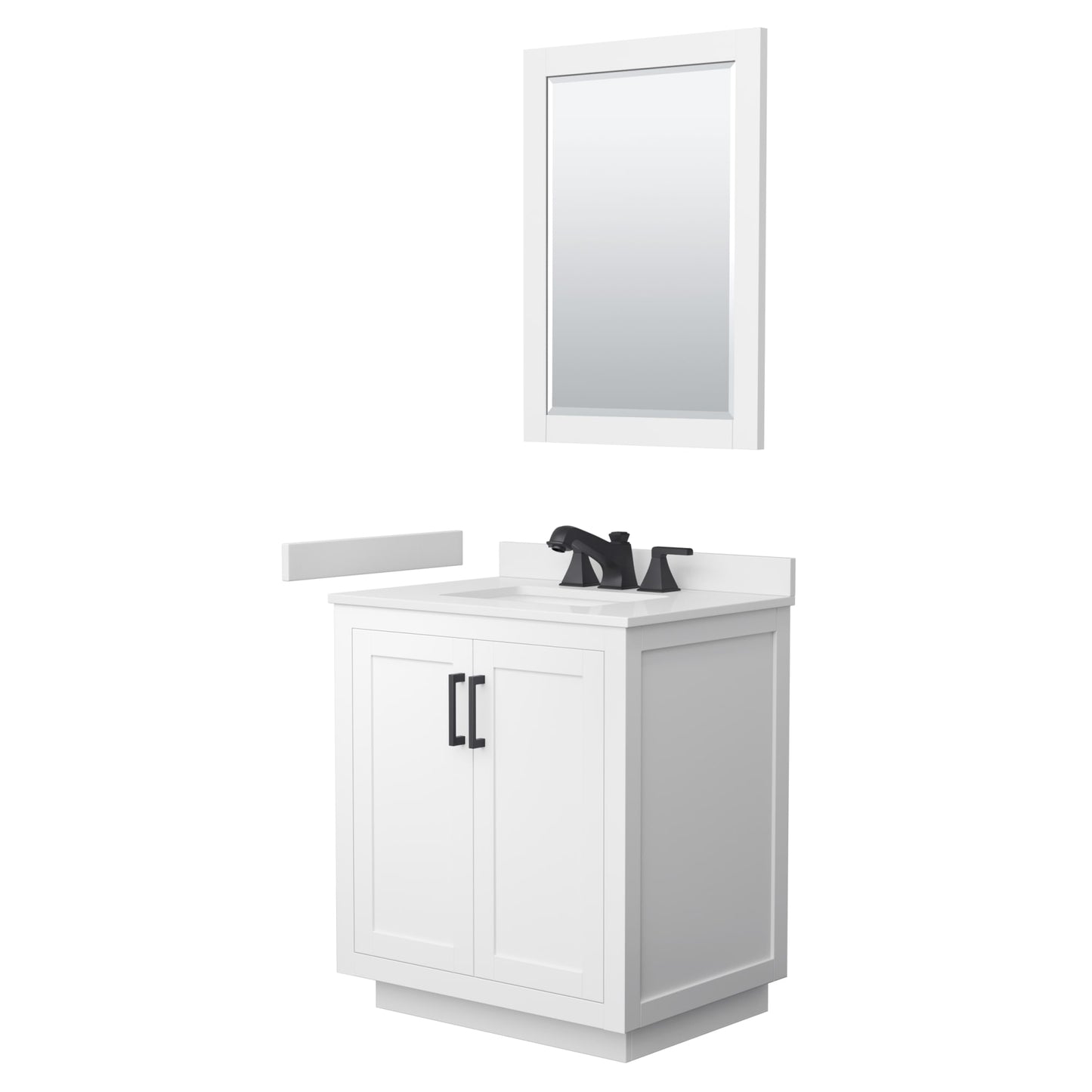 Miranda Bathroom Vanity with Countertop 30 inch Single Sink 3-hole Faucet Setup