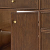 Custom image for Dark Walnut with Brushed Gold Trim / White Quartz / No Mirror