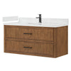 Custom image for Toasted Walnut with Matte Black Trim / White Quartz / No Mirror