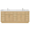 Custom image for Rift Oak with Brushed Nickel Trim / White Quartz / No Mirror