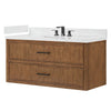 Custom image for Toasted Walnut with Matte Black Trim / White Quartz / No Mirror