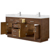 Custom image for Dark Oak with Brushed Nickel Trim / Carrara Cultured Marble / No Mirror