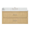 Custom image for Scandinavian Oak with Brushed Nickel Trim / Giotto Quartz / No Mirror