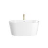 Custom image for White with Shiny White Trim and Brushed Gold Faucet
