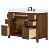 Custom image for Dark Walnut with Matte Black Trim / White Quartz / No Mirror