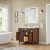 Custom image for Dark Walnut with Brushed Nickel Trim / Giotto Quartz / No Mirror