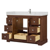 Custom image for Dark Walnut with Polished Chrome Trim / Giotto Quartz / No Mirror