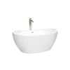 Custom image for White with Shiny White Trim and Brushed Nickel Faucet / 55