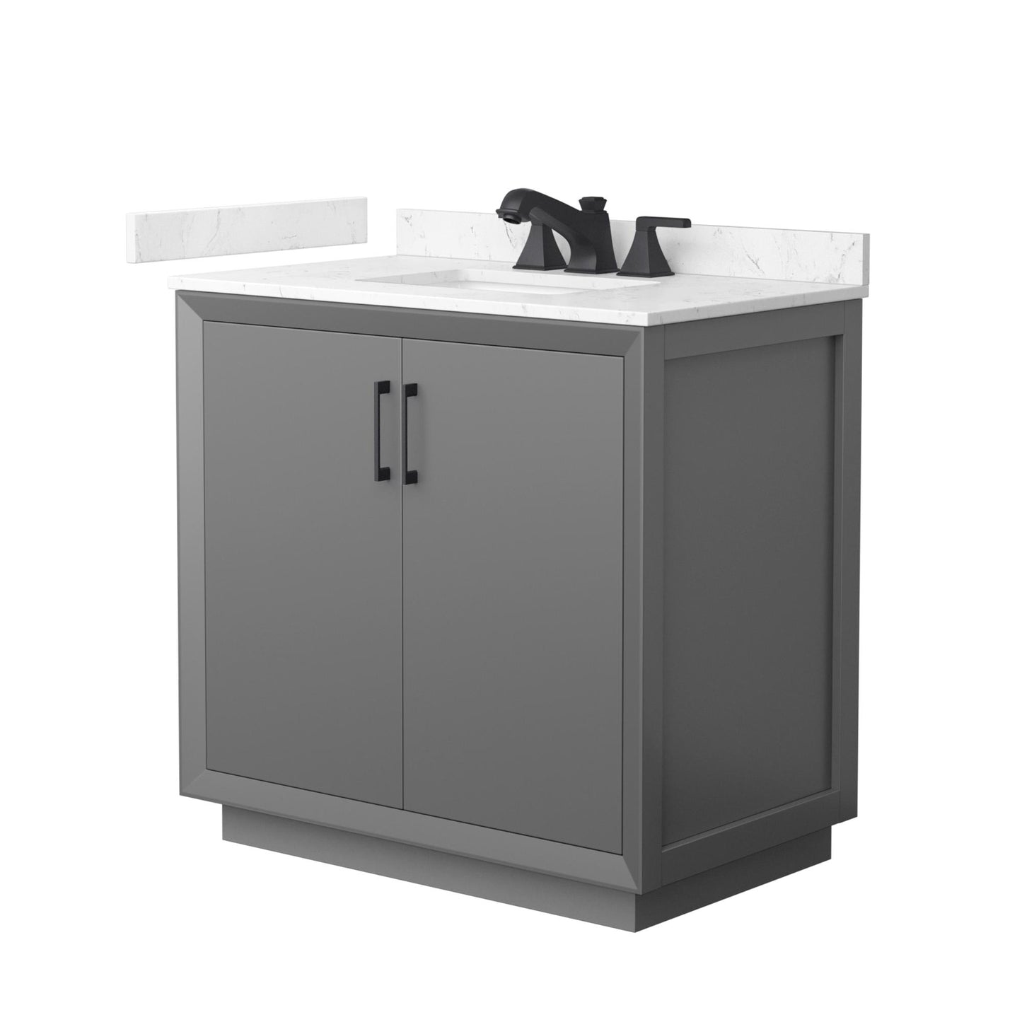 Strada Bathroom Vanity with Countertop 36 inch Single Sink 3-hole Faucet Setup