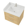 Custom image for Scandinavian Oak with Brushed Nickel Trim / White Quartz / No Mirror