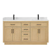 Custom image for Rift Oak with Matte Black Trim / Giotto Quartz / No Mirror
