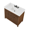 Custom image for Dark Walnut with Matte Black Trim / White Quartz / No Mirror