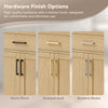 Custom image for Rift Oak with Brushed Nickel Trim / Carrara Cultured Marble / No Mirror