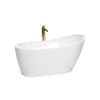 Custom image for White with Shiny White Trim and Brushed Gold Faucet / 59