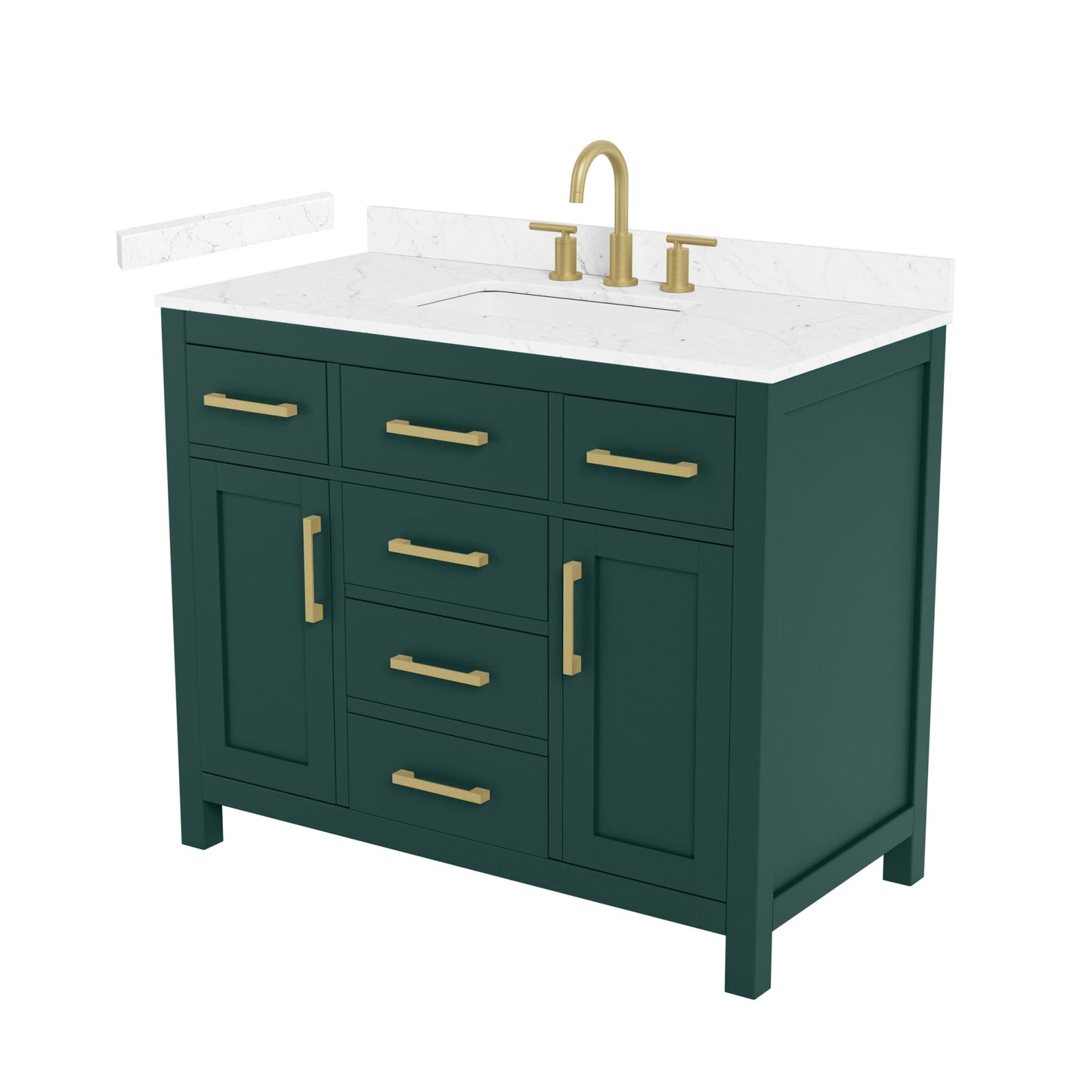 Beckett Bathroom Vanity with Countertop 42 inch Single Sink 3-hole Faucet Setup