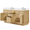 Custom image for Rift Oak with Brushed Nickel Trim / White Cultured Marble / No Mirror
