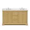 Custom image for Honey Oak with Polished Chrome Trim / White Quartz / No Mirror