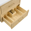 Custom image for Scandinavian Oak with Satin Bronze Trim / White Quartz / No Mirror