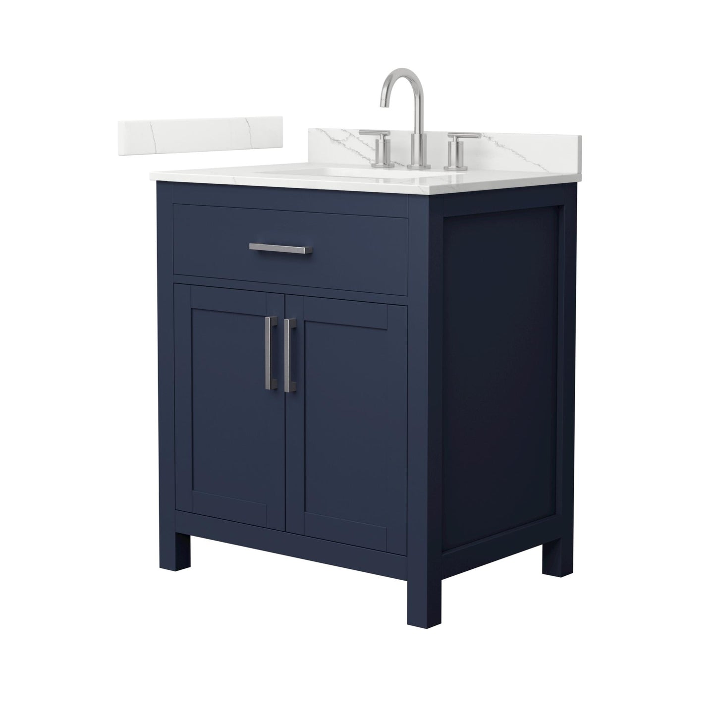 Beckett Bathroom Vanity with Countertop 30 inch Single Sink 3-hole Faucet Setup