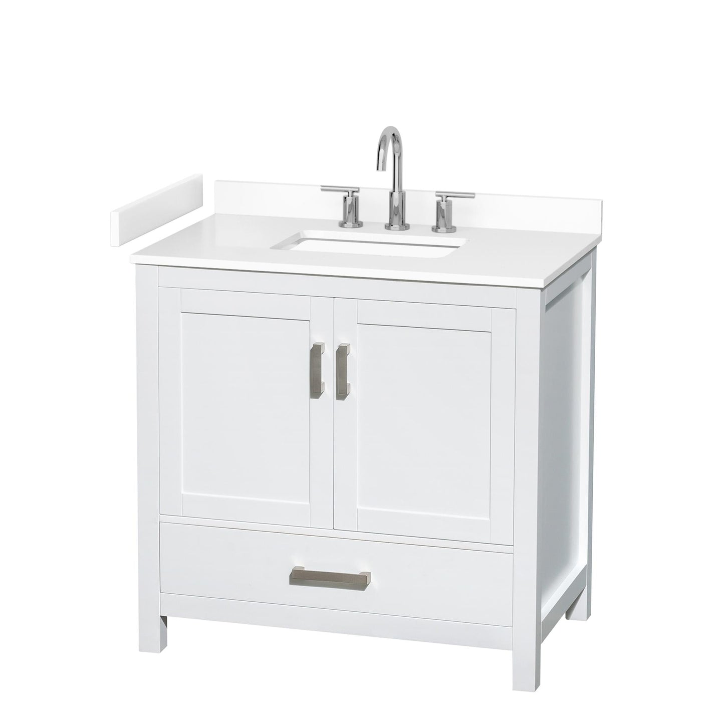 Sheffield Bathroom Vanity with Countertop 36 inch Single Sink 3-hole Faucet Setup