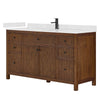 Custom image for Dark Walnut with Matte Black Trim / Carrara Cultured Marble / No Mirror