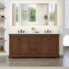 Custom image for Dark Walnut with Matte Black Trim / White Quartz / No Mirror