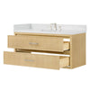 Custom image for Scandinavian Oak with Brushed Nickel Trim / Giotto Quartz / No Mirror