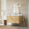 Custom image for Scandinavian Oak with Brushed Nickel Trim / White Quartz / No Mirror