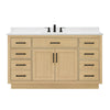 Custom image for Rift Oak with Matte Black Trim / Giotto Quartz / No Mirror