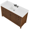 Custom image for Dark Walnut with Matte Black Trim / White Quartz / No Mirror