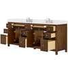 Custom image for Dark Walnut with Brushed Nickel Trim / White Quartz / No Mirror