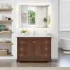 Custom image for Dark Walnut with Polished Chrome Trim / Giotto Quartz / No Mirror