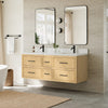 Custom image for Scandinavian Oak with Matte Black Trim / Giotto Quartz / No Mirror