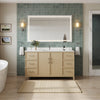 Custom image for White Oak with Brushed Nickel Trim / White Cultured Marble / No Mirror