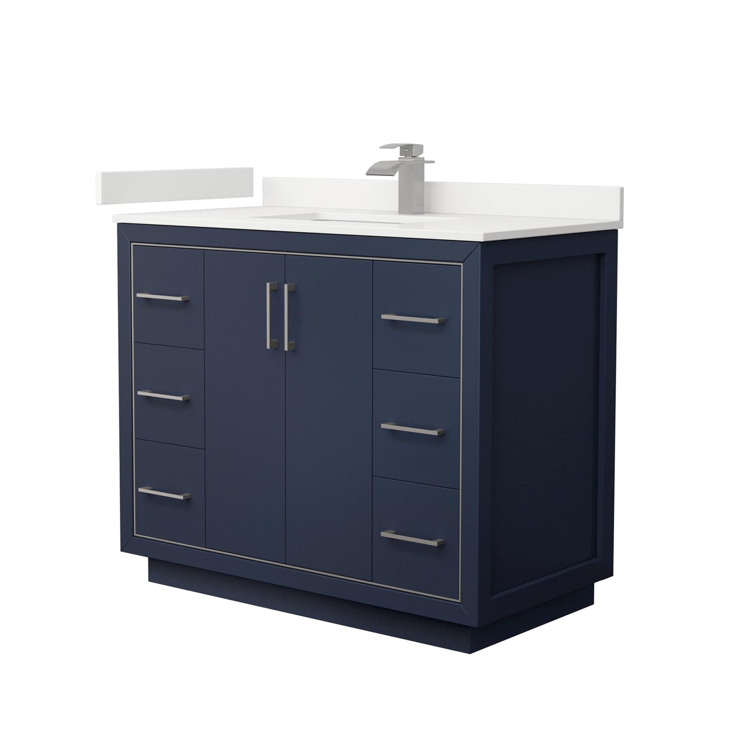 Icon Bathroom Vanity with Countertop 42 inch Single Sink Single hole Faucet Setup