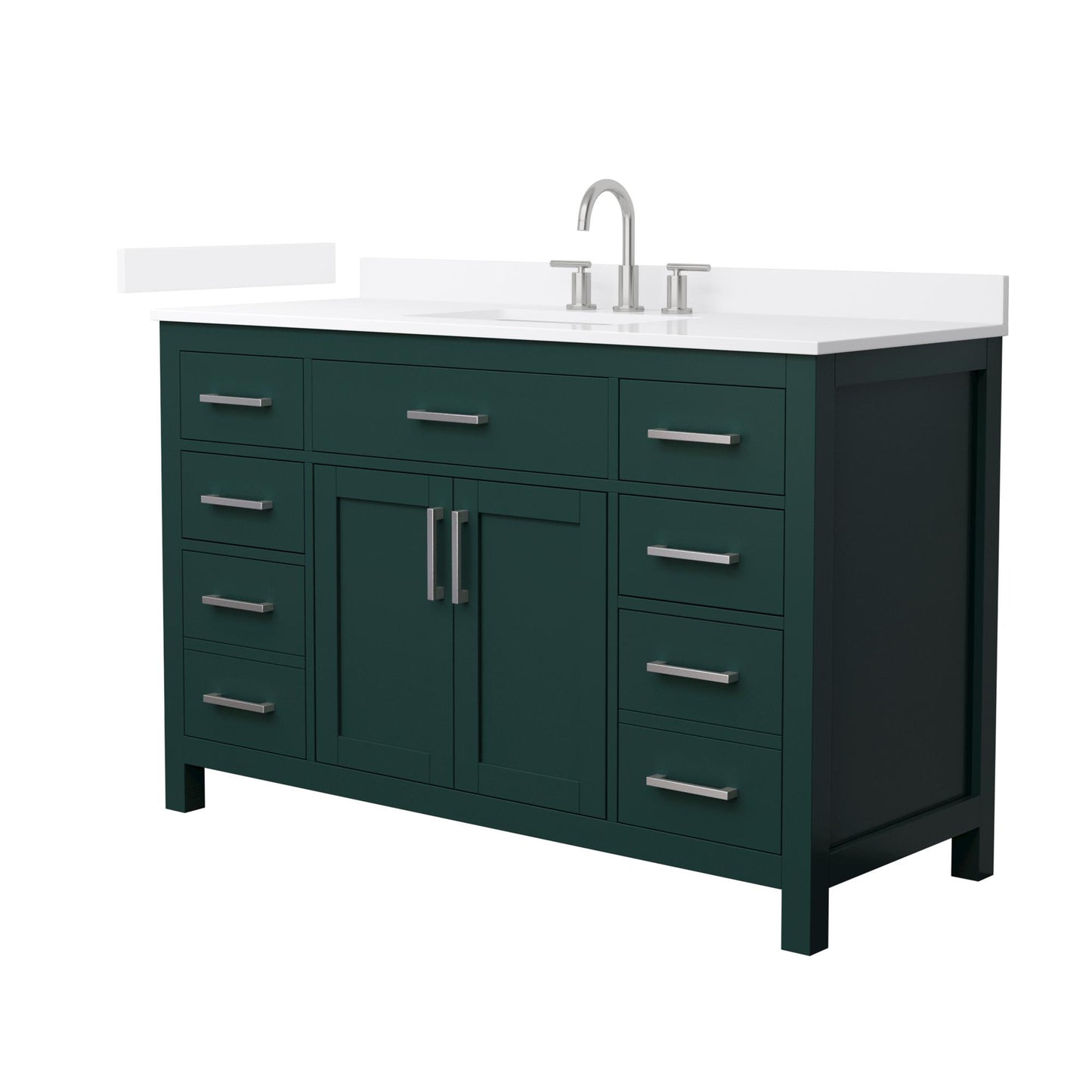 Beckett Bathroom Vanity with Countertop 54 inch Single Sink 3-hole Faucet Setup