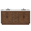 Custom image for Dark Oak with Matte Black Trim / Carrara Cultured Marble / No Mirror