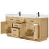 Custom image for Rift Oak with Matte Black Trim / Giotto Quartz / No Mirror