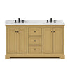 Custom image for Honey Oak with Matte Black Trim / Giotto Quartz / No Mirror