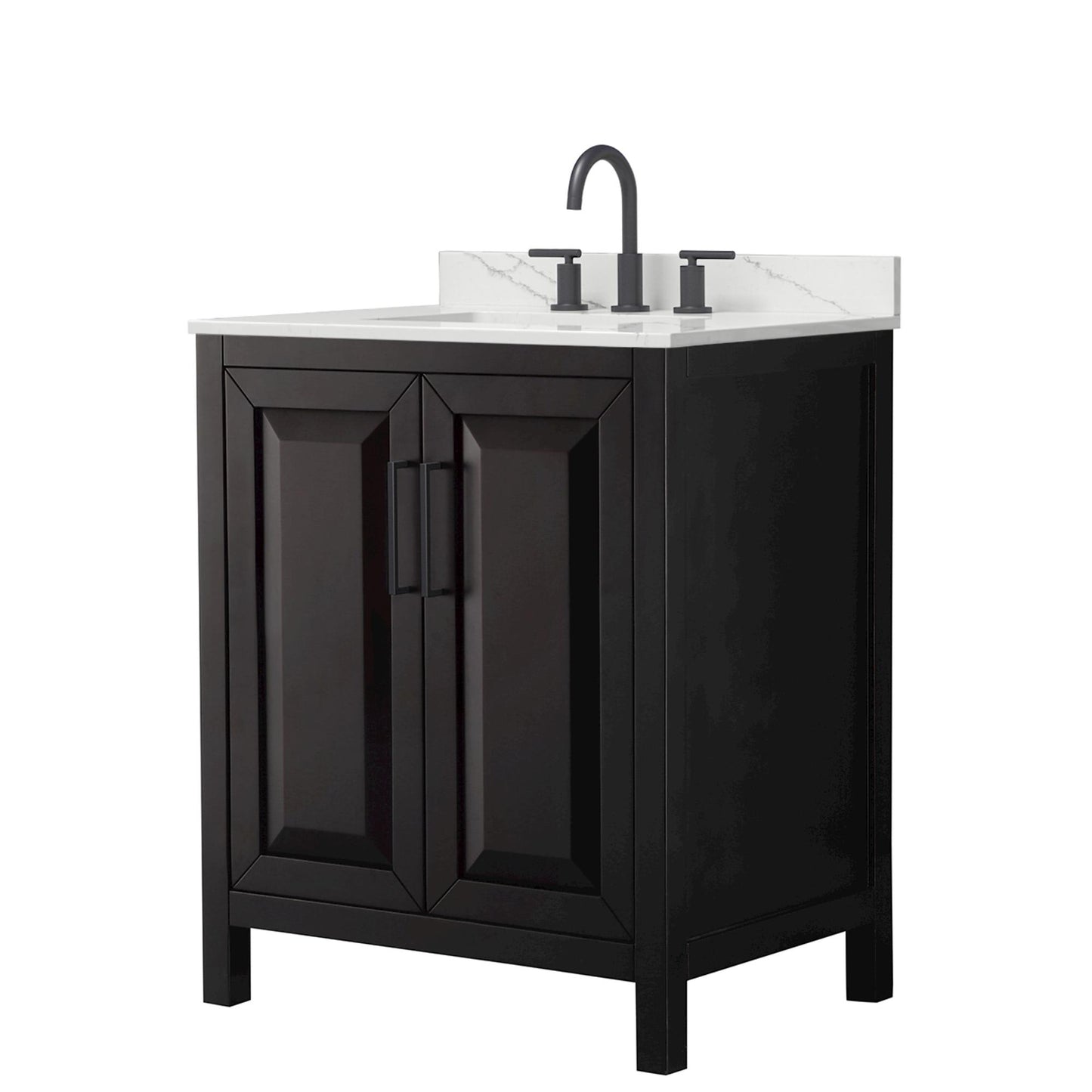 Daria Bathroom Vanity with Countertop 30 inch Single Sink 3-hole Faucet Setup