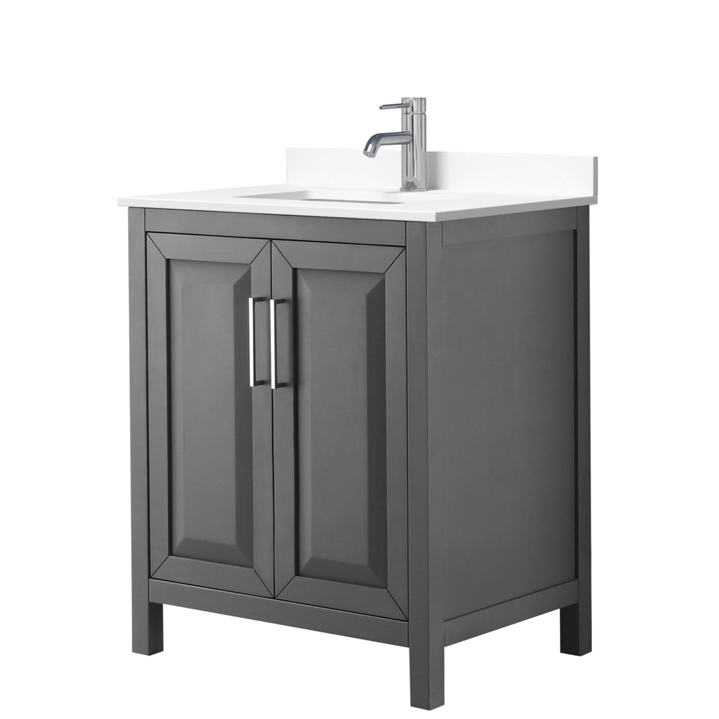 Daria Bathroom Vanity with Countertop 30 inch Single Sink Single hole Faucet Setup